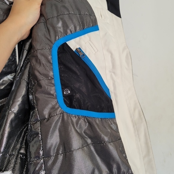 Columbia Omni-Heat Thermal Comfort Roffe Ski Winter Snow Jacket Black White XL - Picture 11 of 17